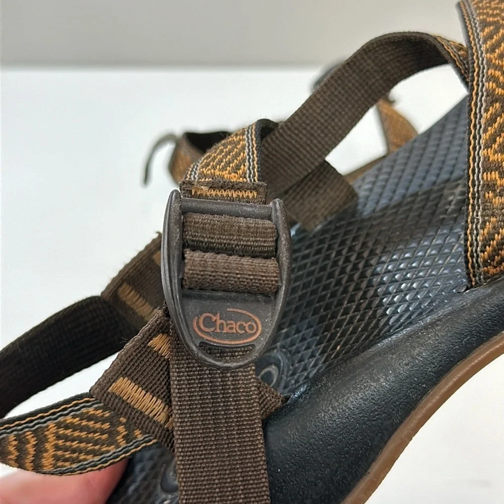 Chaco Z1 Ecotread Orange Strappy Sandals Size 3